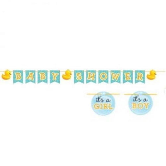 Creative Converting Rubber Ducky Baby Shower Letter Banner