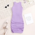 thumbnail image 4 of QUDDERR Girls Summer Dresses for Kids Teen 8-12T Vest Dresses Slim Fit Dresses Sleeveless Dress Solid Color Dress, 4 of 6