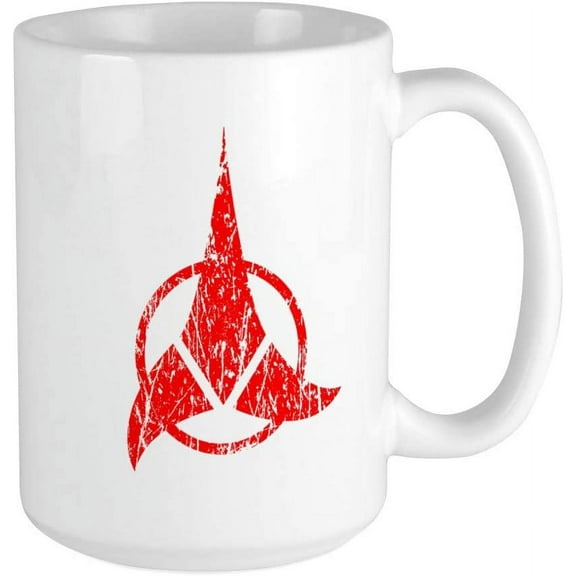 Klingon Insignia (Vintage) Large Mug Ceramic Coffee Mug, Tea Cup 15 oz