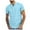 Light Blue, variant on Yaoyar Men's Casual Short Long Sleeve Henley Shirts Linen Cotton Slim Button Regular Hippie Beach T-shirt Tops