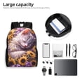 thumbnail image 6 of Xecao Warm Sunflower Sleeping Cat Print School Backpack with Laptop Compartment Small Travel Laptop Backpack for Women Men Waterproof College Backpack Simple School Bag, 6 of 8