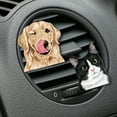 thumbnail image 6 of WIRESTER Car Air Freshener Fragrance Vent Clip Decoration, Winking Golden Retriever Dog, 6 of 8