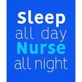 thumbnail image 2 of CafePress - Sleep All Day Nurse All Night Throw Blanket - Soft Fleece Throw Blanket, 50"x60" for All Ages, 2 of 2