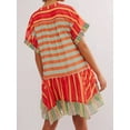 thumbnail image 4 of SUNSIOM Femmes Boho Mini Robe d'Été Floral Manches Courtes V Cou Fluide Décontracté Robes de Plage avec Poches, 4 of 7