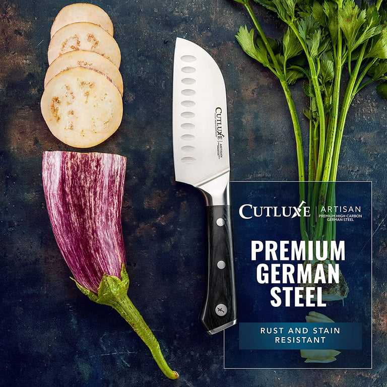 Cutluxe Utility Knife - 5.5 inch Kitchen Petty Knife - High Carbon German Steel - Artisan Series