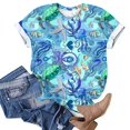 thumbnail image 5 of Summer Tops for Women 2025 Vacation Trendy Plus Size Blouses for Women Dressy Big Tshirts to Wear With Leggings, 5 of 5