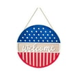 thumbnail image 2 of Easter Decorations Kokovifyves Patriotic Decorations for 4th of July Decor Independence Day Wooden Hanging Crafts Independence Day Home Holiday Decorations Flag Door Pendant, 2 of 2
