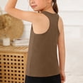 thumbnail image 2 of Grblisyd Girls Athletic Tank Tops Kids Racerback Sleeveless Workout Running Sports Shirts 1-13 Years, 2 of 6