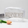 thumbnail image 3 of Uobin Clear For Bride Wedding Travel Toiletry Organizer Tote With Handle Bridesmaid Storage Pouch, 3 of 7