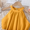 thumbnail image 4 of Kiijoy Girls Sleeveless Halter Party Dress Summer Solid Belted Elegant Dress, Sizes 7-8, 4 of 5