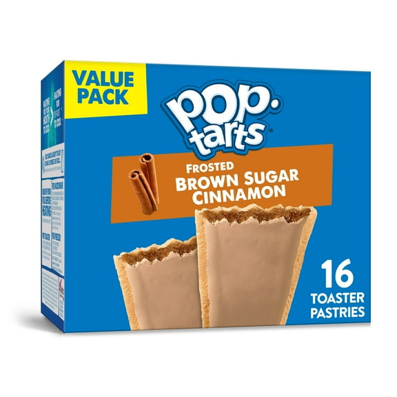 Pop-Tarts, Breakfast Toaster Pastries, Frosted Brown Sugar Cinnamon, Value Pack, 16 Ct, 27 Oz - 2 Pack