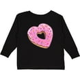 thumbnail image 3 of Inktastic Heart Shaped Donut with Pink Icing and Sprinkles Boys or Girls Long Sleeve Toddler T-Shirt, 3 of 5