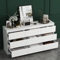 thumbnail image 2 of OXYLIFE Commode Blanche à 9 Tiroirs, Commode en Bois Armoire Verticale Organisateur de Rangement pour Chambre, Salon, Couloir, 2 of 5