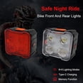 thumbnail image 3 of Luz para bicicleta recargable Luz de advertencia de la luz trasera del ciclismo luz de advertencia de la bicicleta por la noche, 3 of 5