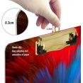 thumbnail image 4 of FMSHPON Color Splash Tie Dye Clipboard Hardboard Wood Nursing Clip Board and Pull for Standard A4 Letter 13x9 inches, 4 of 8