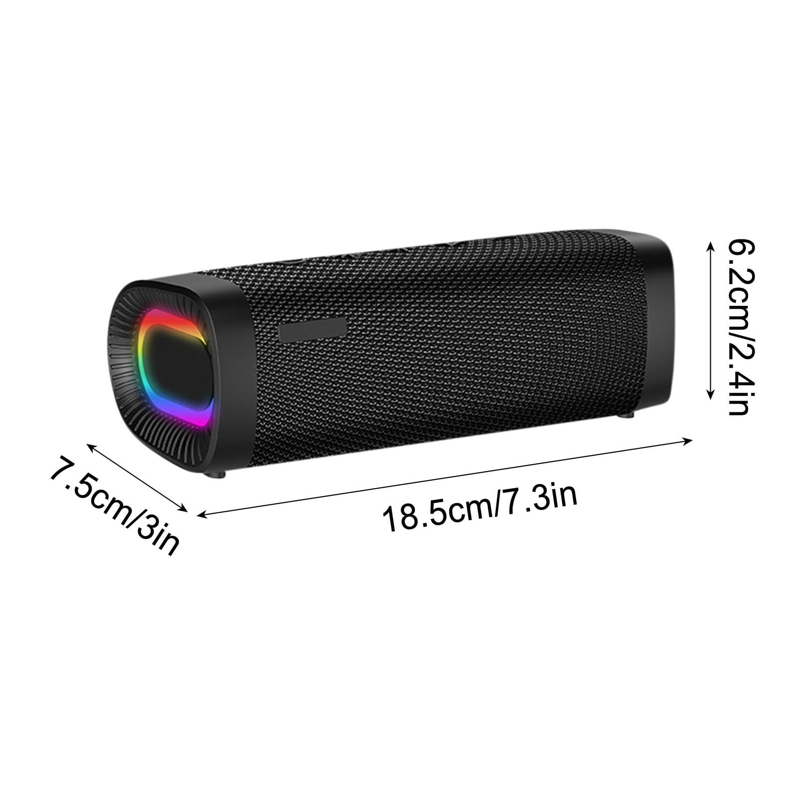 Byujiro New Wireless Bluetooth Speaker with RGB Light Heavy High Volume Outdoor Portable Fabric Sound System for Outdoor, Party and Home Use, Gift Ideas