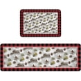 thumbnail image 2 of Kitchen Rug Mat Merry Christmas Pine Tree, Set of 2, Anti-Fatigue Non-Skid Washable Kitchen Runner Rugs, Buffalo Check Soft Comfort Rug for Kitchen, Floor Home, Front of Sink, Laundry, 2 of 6