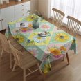 thumbnail image 2 of Pioneer Flower Floral Print Pattern Rectangle Tablecloth 60"x84",Waterproof Polyester Rectangle Table Cloth, Wipeable Spillproof Polyester Tablecloth for Dining, Camping, Indoor and Outdoor, 2 of 5