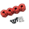 thumbnail image 5 of Rushawy 2x4x RC Hex Wheel Hubs Drive Adapter for SCX10 CC01 1/10 RC Car 10mm Red 2 Pcs, 5 of 8
