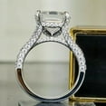 thumbnail image 4 of 2.80 CT Asscher Cut Lab Created Diamond Engagement Ring 14k White Gold Plated Sterling Silver, 4 of 4