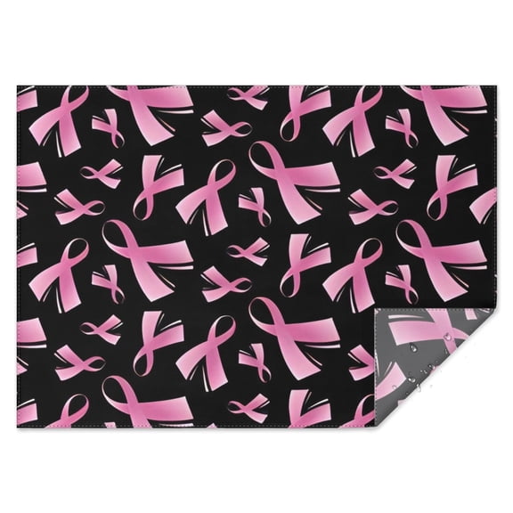Pink Breast Cancer Rectangle Tablecloth 60"x84",Waterproof Polyester Rectangle Table Cloth, Wipeable Spillproof Polyester Tablecloth for Dining, Camping, Indoor and Outdoor