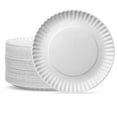 thumbnail image 1 of Platos de papel GUSTO, sin estucar, blancos, 23 cm, 300 unidades, 1 of 6