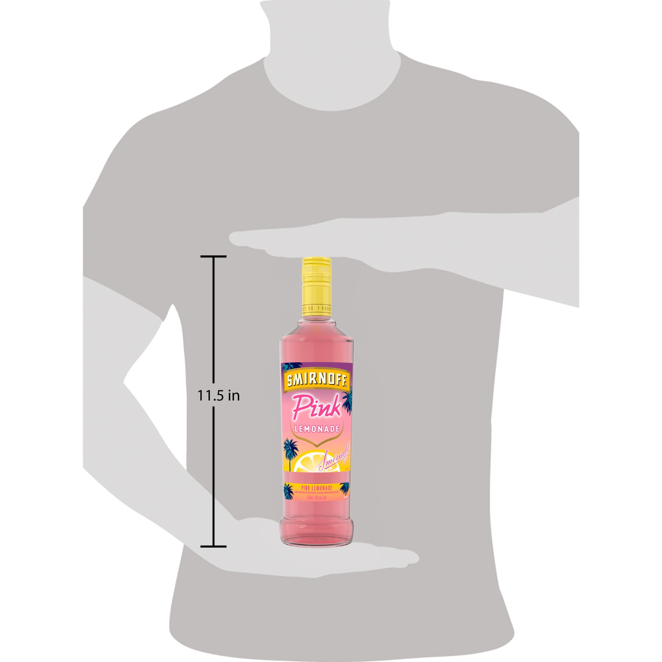 Smirnoff Pink Lemonade (Vodka Infused With Natural Flavors), 750 mL, 30% ABV