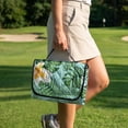 thumbnail image 4 of Pzuqiu Palm Leaves Frangipani Quilted Golf Cart Seat Covers Comfortable, Pockets, Suitable for Outdoor, Fit for Yamaha Club Car, 4 of 9