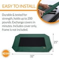 thumbnail image 4 of K&H Pet Products Original Pet Cot Replacement Cover (Cot Sold Separately) Green/Black Medium 32 X 25 Inches, 4 of 8