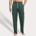 thumbnail image 2 of CharmCyan Mens Casual Lounge Pants with Pockets Elastic Waistband Relaxed Fit Soft Lightweight Trousers for Home or Gym Wear Green 3XL, 2 of 2