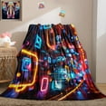 thumbnail image 2 of Lightning Bolt Blanket - Lightning Bolt Throw Blanket Lightning Bolt Gift Blanket for Girls Lightning Blanket for Adults Kids Lightning Fleece Blanket Camping, 60" x 50", 2 of 6