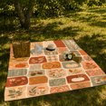 thumbnail image 6 of Autumn Pumpkin Mushroom Patchwork Design, Cozy Friendship Quote Scene, Warm Flannel Blanket for Living Room and Reading Nook, Art Lovers Thanksgiving Gift, Artistic Home Decor, 6 of 7