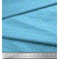 thumbnail image 2 of Soimoi Blue Velvet Fabric Leaves & Filigree Damask Print Fabric by Yard 58 Inch Wide, 2 of 3