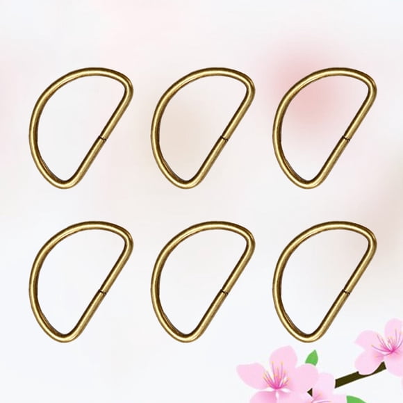 OULII 100Pcs D Ring Buckle Golden Metal Rings for Craft Projects Including Belts and Lanyards