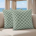 thumbnail image 5 of 16x16 Pillow Covers Set of 2, Sage Green Morocco Square Throw Pillow Covers for Couch/Sofa/Living Room, Minimalist Boho Ethnic Abstract Motif Decorative Soft Pillowcases for Couch Throw Pillows, 5 of 9