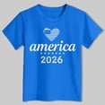 thumbnail image 4 of mgoYE 250th Anniversary USA T-Shirt Girls Girls Boys American Flag 250th Anniversary Commemorative Tee, Crew Neck Loose Fit Daily Tee(Blue,3-4 Years), 4 of 5