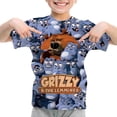 thumbnail image 3 of Ropa para niños, camiseta de Grizzy y los Lemmings, camisetas de cuello redondo para niñas y niños, ropa de verano de manga corta, camiseta para niños, camiseta, 3 of 4