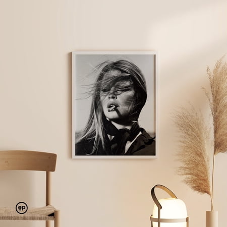 Poster Brigitte Bardot Poster , Bardot Print, French actress, Spain, 1971, by, Terry O'Neill, Fine art, Black and White, Vintage Poster , jpg-UNFRAMED
