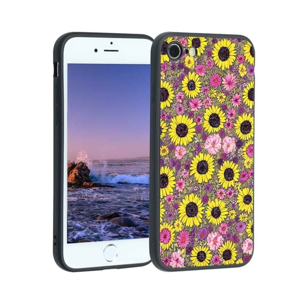 Compatible with iPhone 7 Phone Case, Floral999 128 Case Men Women, Flexible Silicone Shockproof Case for iPhone 7