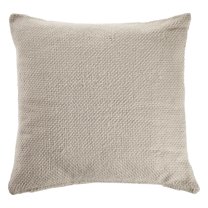 Ox Bay Gavin 18" x 18" Cream Solid Cotton Adult Decorative Throw Pillow