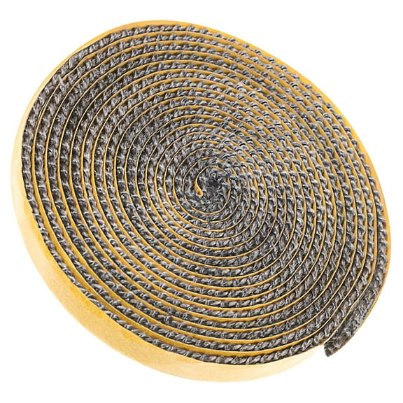 Hemoton 1 Roll Flat Stove Rope Self Adhesive Stove Seal Fireplace Tape Wood Stove Door Gasket  Fiberglass Rope Seal