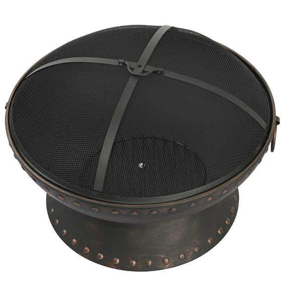 Prime Garden Outdoor Fire Pit Wood Burning,Black