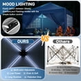 thumbnail image 3 of Ktaxon 10ft x 10ft Ez Pop Up Canopy Tent with Lights,LED Frame Canopy,Outdoor Sun Shade Shelter Built-in LED Light Strips,Blue, 3 of 9