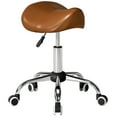 thumbnail image 1 of HOMCOM Salon Chair for Spa, Beauty Chair with Swivel Wheels, Brown, 1 of 10