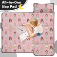 thumbnail image 4 of Princess and Ballerina Pink Pattern Teens Toddler Nap Mat with Pillow, Sleeping Mat Bag for Preschool Daycare 51"x22", 4 of 6