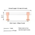 thumbnail image 3 of knobelite Kitchen Cabinet Handle 1 Pack 5 Inch Hole Center Square Acrylic Crystal Cabinet Pulls, Zinc Alloy Base Polished Rose Gold Drawer Pulls Modern Dresser Knobs Cupboard Cabinet Handle Pulls, 3 of 5