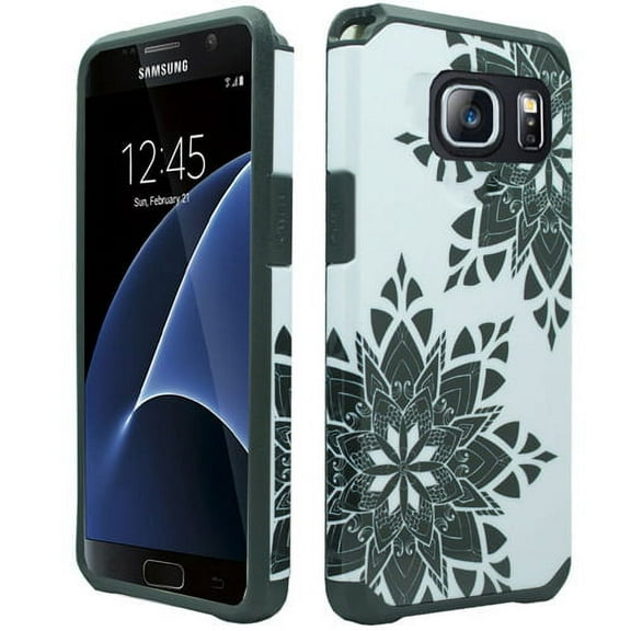 GSA Astronoot Henna Hybrid Case For Samsung Galaxy S7 Edge - Black/White