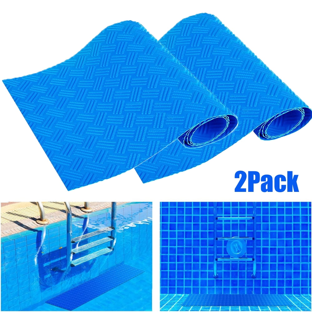 Pool Non-Slip Step Mat, Swimming Pool Ladder Mat Protect Pool Liner Wide  Ribbed Protective Pad with Non-Slip Texture for Swimming Pool Liner and