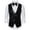 Black, variant on Men's Slim Fit Formal Suit Vest Business Wedding Sleeveless With Adjustable Necktie For Elegant Attire Pink XXXL