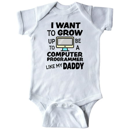 

Inktastic I Want To Grow up To Be a Computer Programmer Like My Daddy Gift Baby Boy or Baby Girl Bodysuit